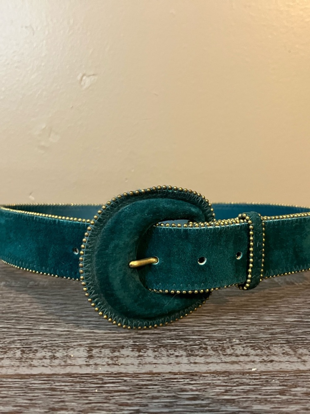 Sostanza brand genuine pig suede belt 1.5 inches x 40 inches